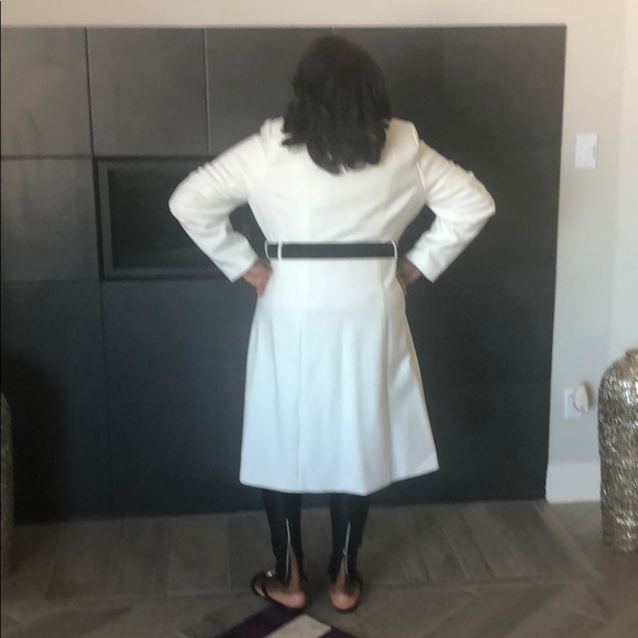 Cream full length coat - Picture 2 of 2